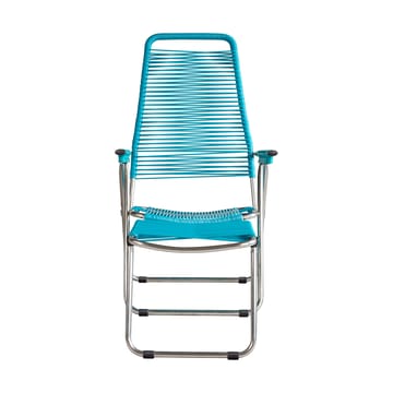 Spaghetti sun lounger with footrest - Turquoise - Fiam