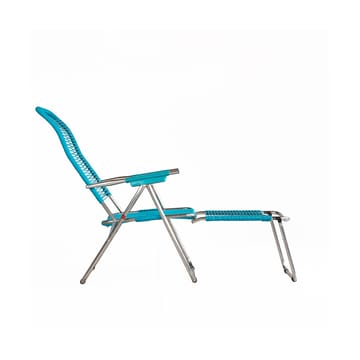 Spaghetti sun lounger with footrest - Turquoise - Fiam