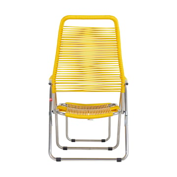 Spaghetti sun lounger with footrest - Yellow - Fiam