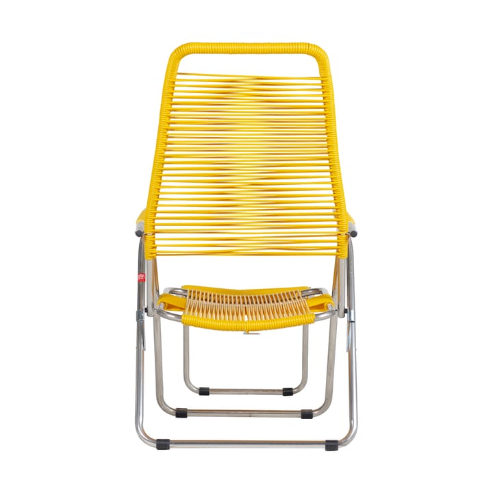 Spaghetti sun lounger with footrest, Yellow Fiam