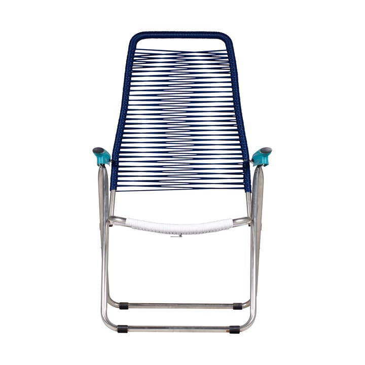 Spaghetti sun lounger without footrest, Multi-aluminium frame-blue Fiam