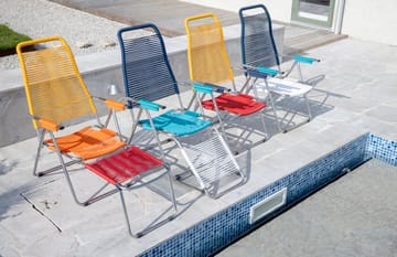 Spaghetti sun lounger without footrest - Multi-aluminium frame-yellow - Fiam