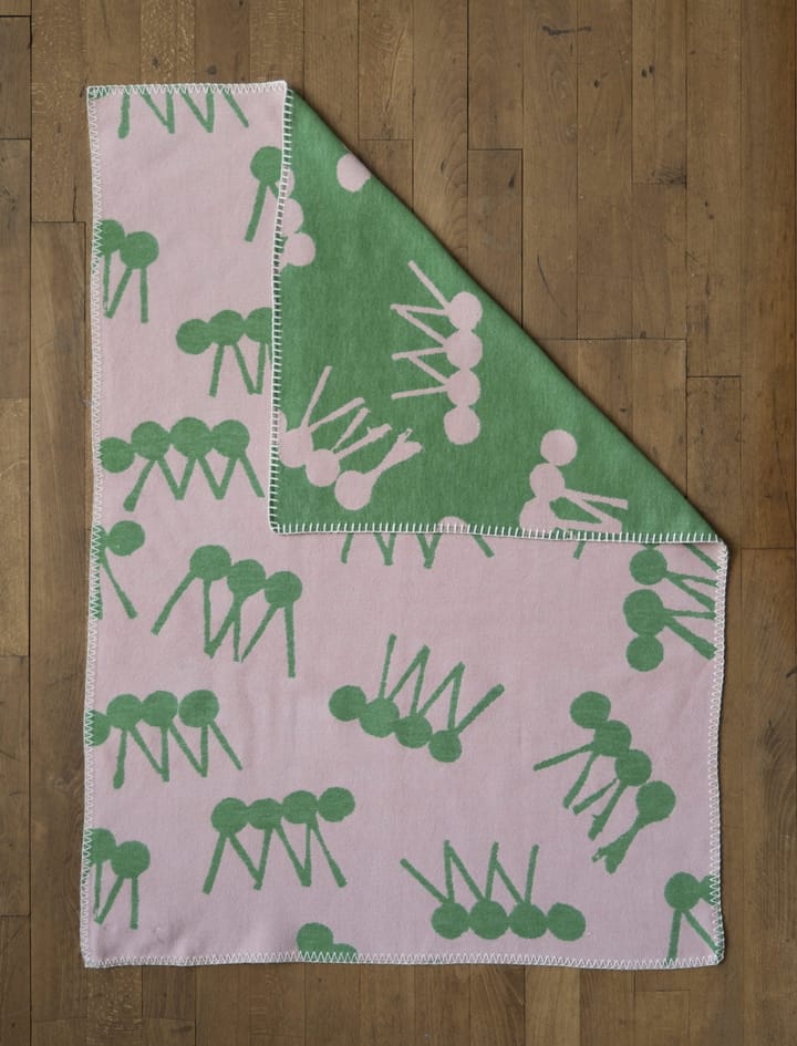 Ant baby blanket 70x100 cm, Green-pink Fine Little Day