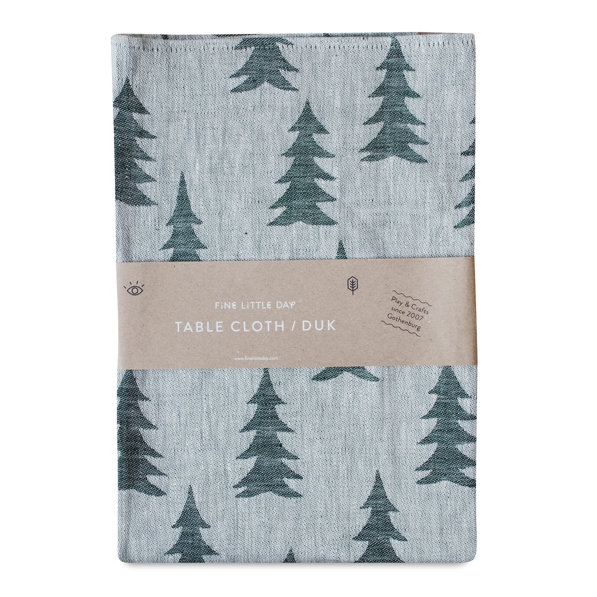 Fine Little Day Gran jacquard-woven table cloth 147x250 cm green-grey