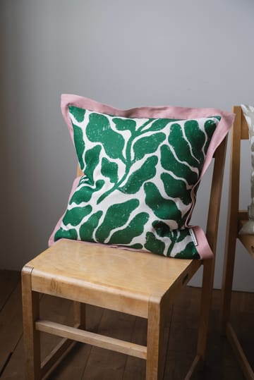 Leaves cushion cover contrasting wing 48x48 cm - Green-pink - Fine Little Day