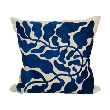 Leaves cushion cover embroidered 48x48 cm - Blue - Fine Little Day