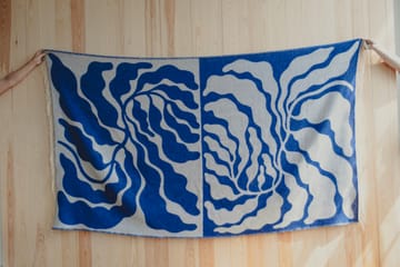 Leaves throw 130x220 cm - Blue-white - Fine Little Day