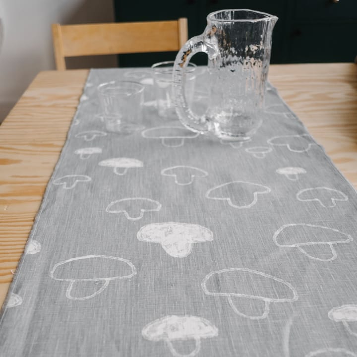 Mushroom tablerunner linen - grey - Fine Little Day