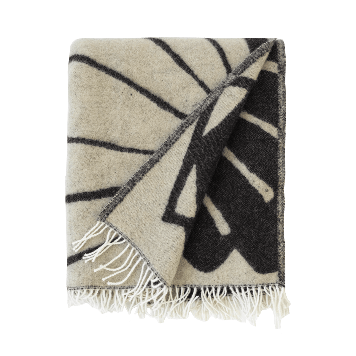 Fine Little Day Snäcka throw 130x190 cm Coal-Beige