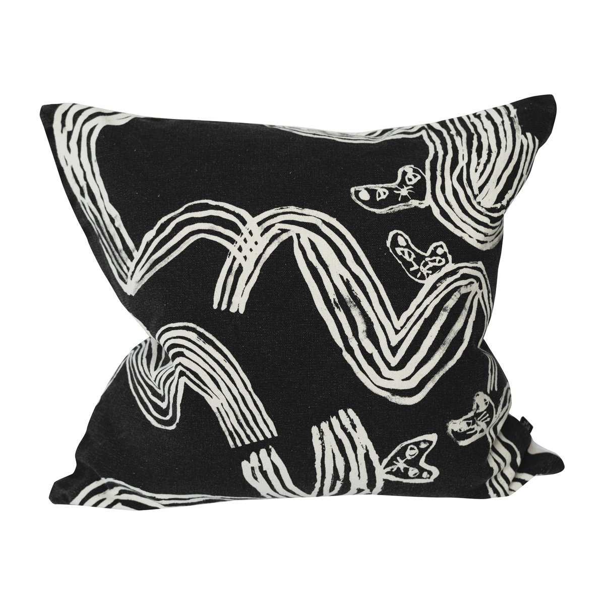 Fine Little Day Tiger pillowcase 48x48 cm Black | Scandinavian Design | Cushion covers | Black