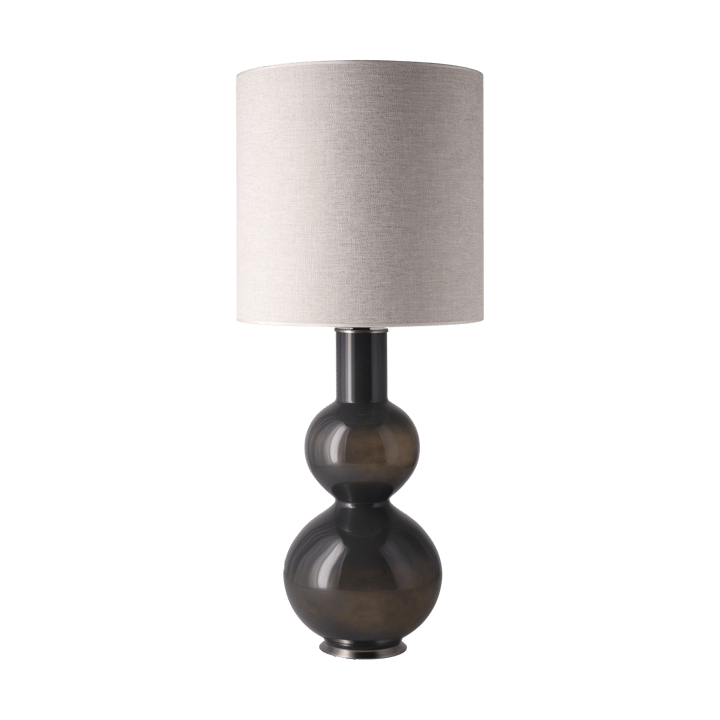 Augusta table lamp grey lamp base - London Beige M - Flavia Lamps