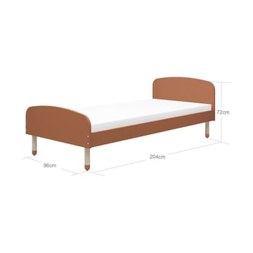 Dots single bed 96x204 cm - Rose - FLEXA