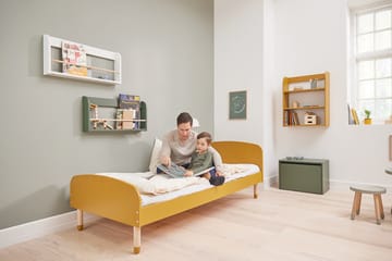 Dots single bed 96x204 cm - Yellow - FLEXA