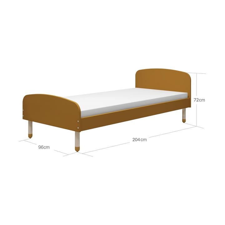 Dots single bed 96x204 cm, Yellow FLEXA