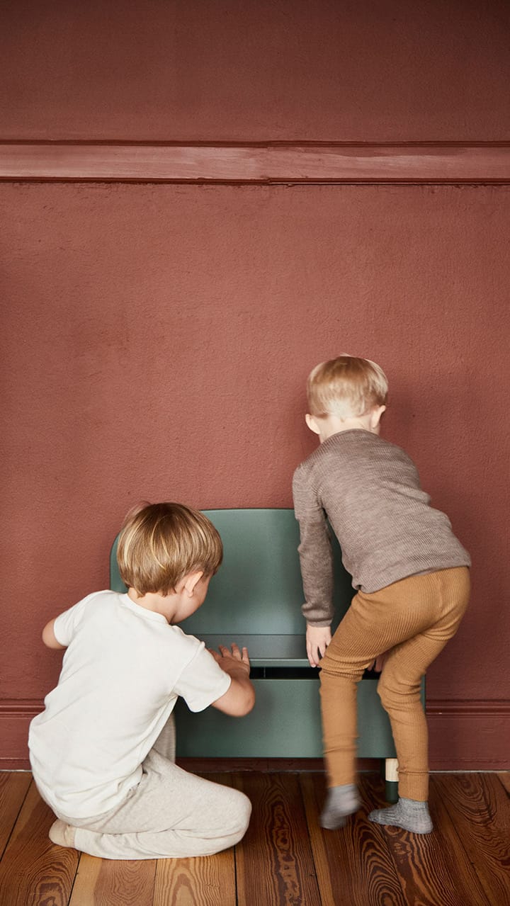 Dots storage bench, Green FLEXA