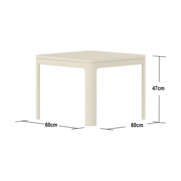 Nova table 47x60x60 cm - Cream - FLEXA