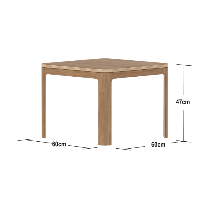 Nova table 47x60x60 cm, Oak veneer FLEXA