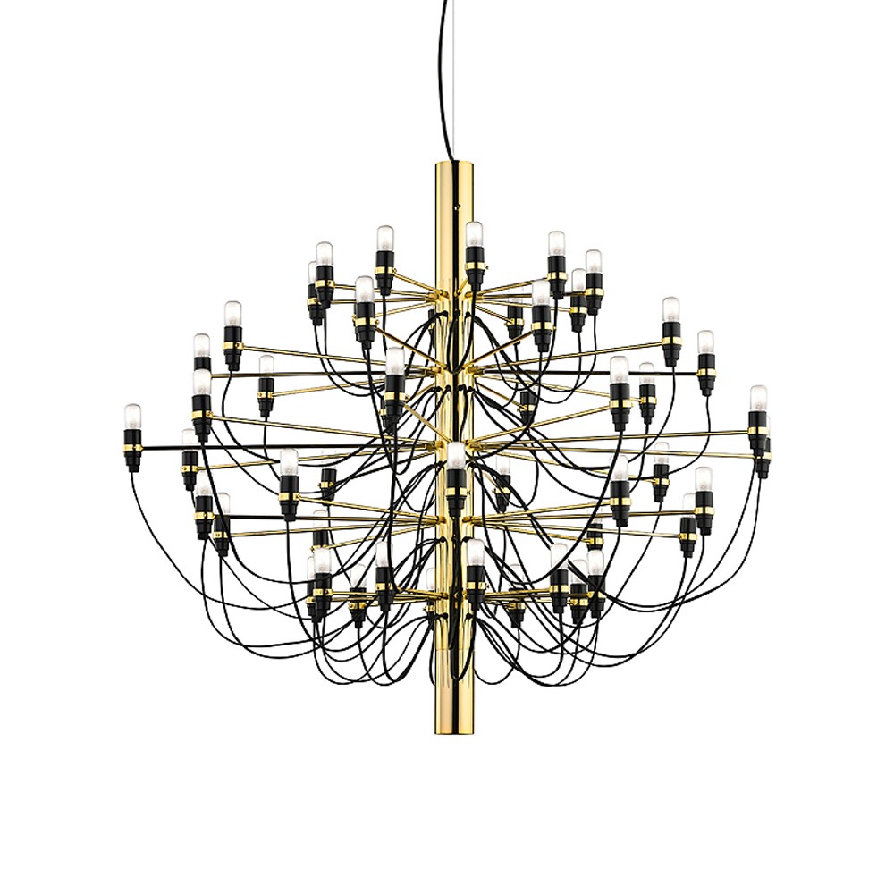 Flos 2097 Sarfatti chandelier Brass 50 lamps