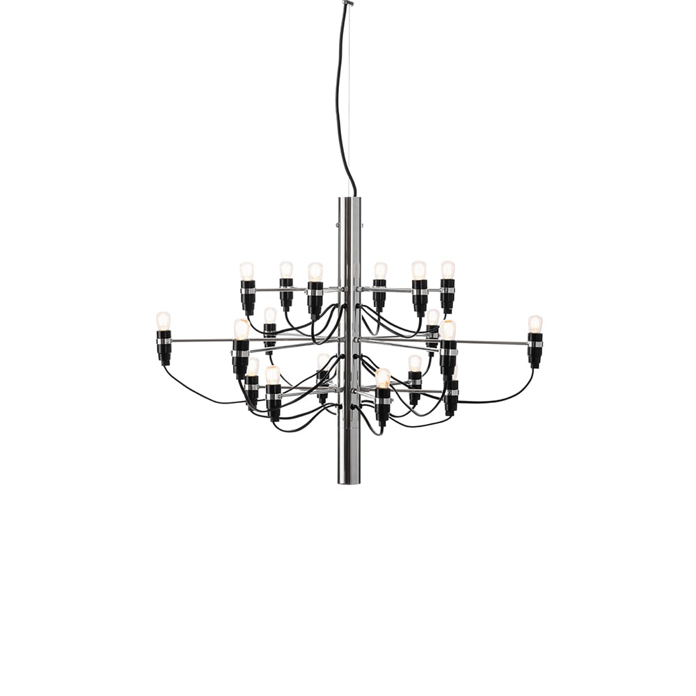 Flos 2097 Sarfatti chandelier Chrome 18 lamps