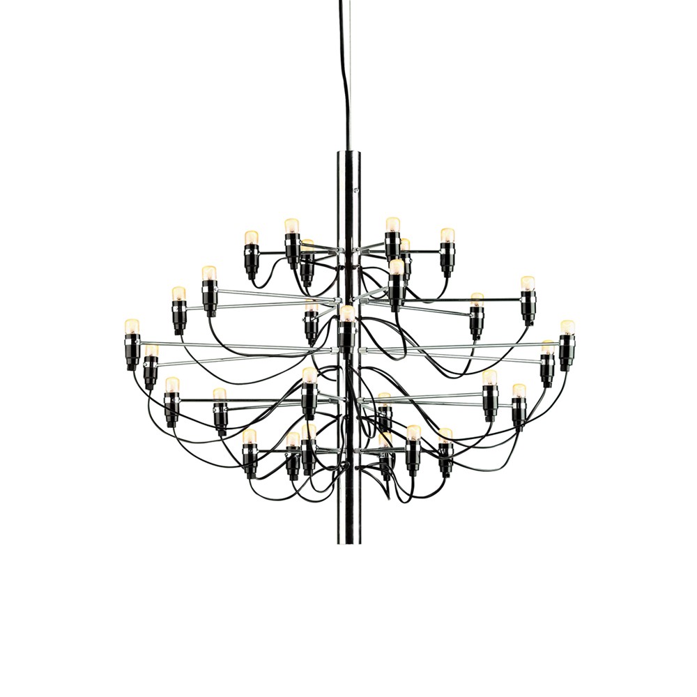 Flos 2097 Sarfatti chandelier Chrome 30 lamps