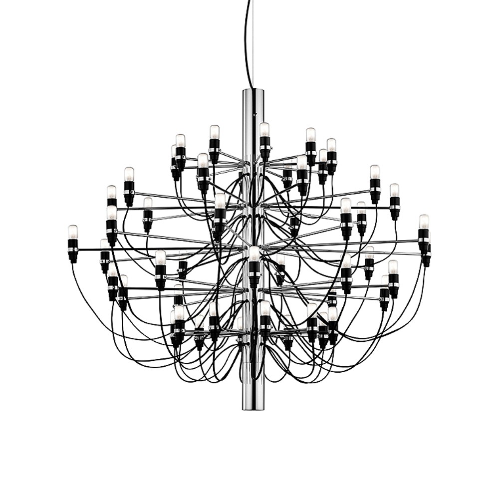 Flos 2097 Sarfatti chandelier Chrome 50 lamps