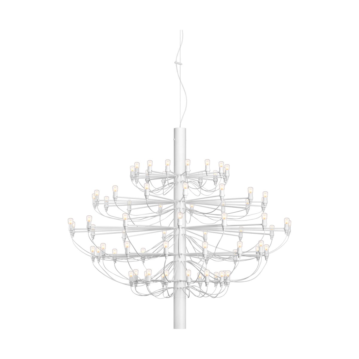 Flos 2097 Sarfatti chandelier LED Matt White 75 lamps