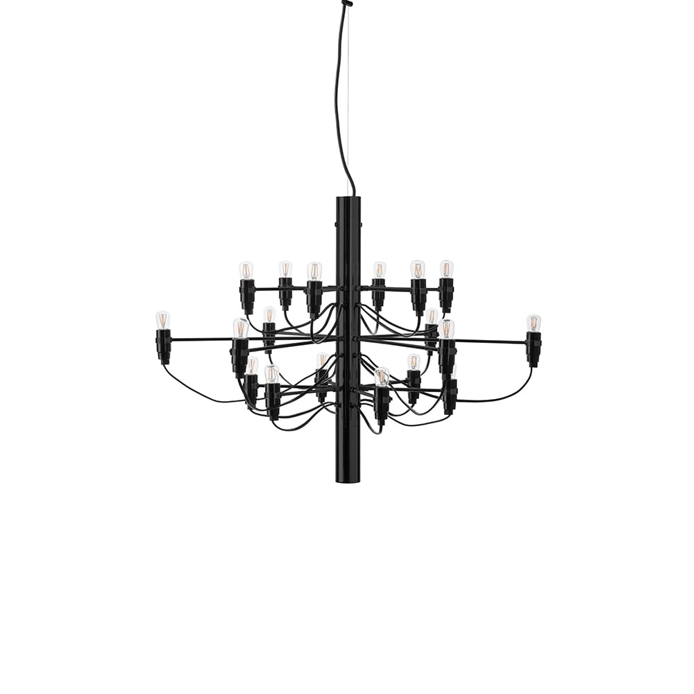 Flos 2097 Sarfatti chandelier LED Matte Black 18 lamps