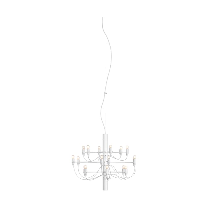 2097 Sarfatti chandelier LED - Matte White 18 Lamps - Flos