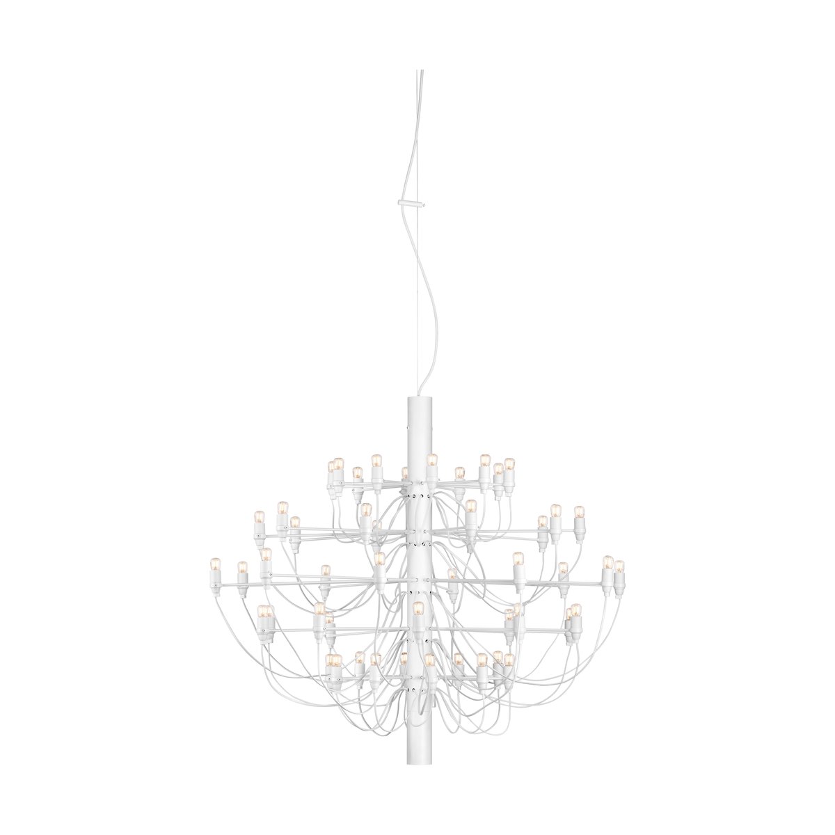 Flos 2097 Sarfatti chandelier LED Matte White 50 Lamps