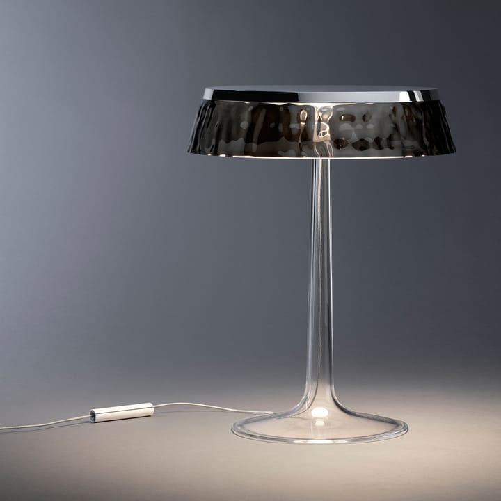 Bon Jour T table lamp - Amber, matte chrome top - Flos