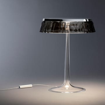 Bon Jour T table lamp - Chrome, amber lampshade - Flos