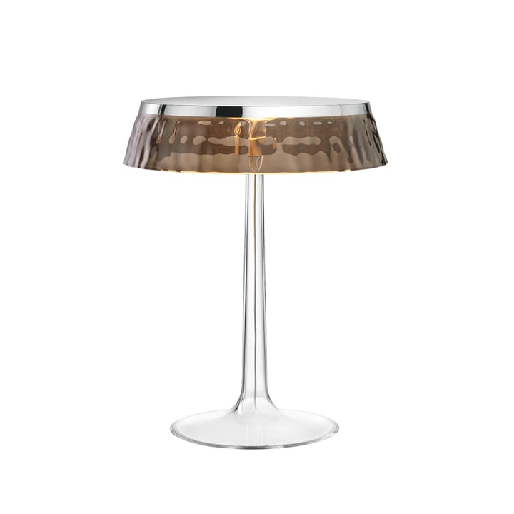 Bon Jour T table lamp - Chrome, smoked lampshade - Flos