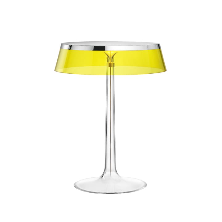 Bon Jour T table lamp - Chrome, yellow lampshade - Flos