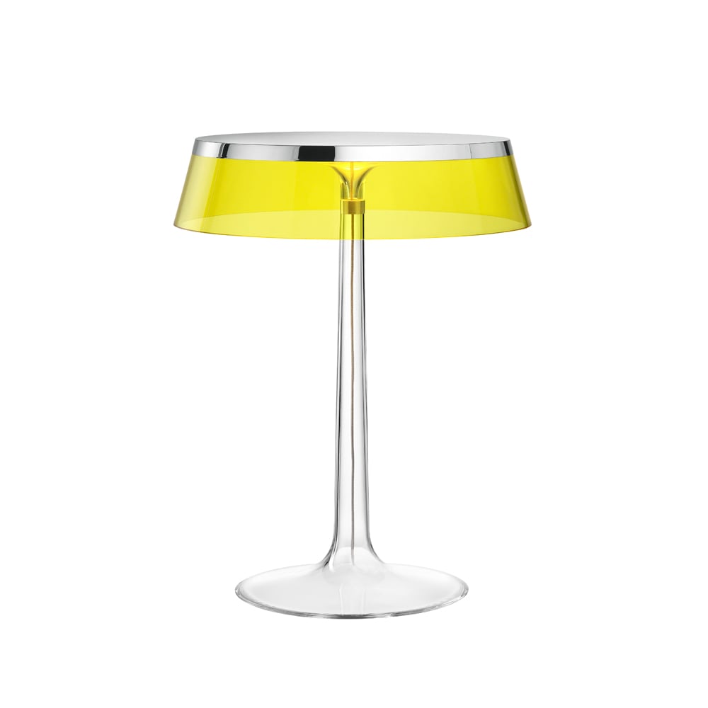 Flos Bon Jour T table lamp Chrome, yellow lampshade