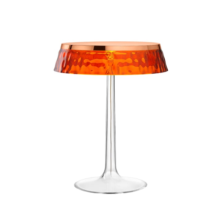 Bon Jour T table lamp - Copper, amber lampshade - Flos