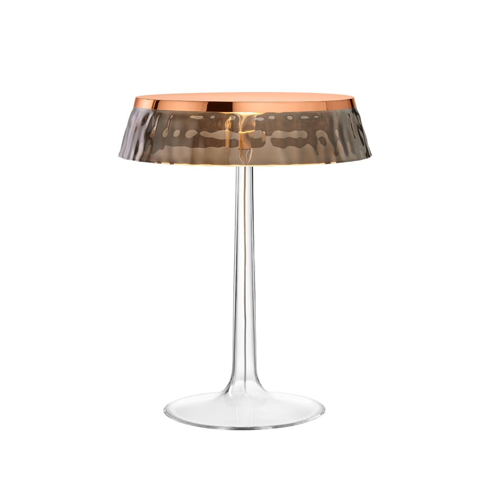 Flos Bon Jour T table lamp Copper, smoked lampshade