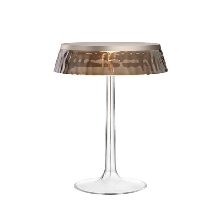 Bon Jour T table lamp - Smoke grey, matte chrome top - Flos