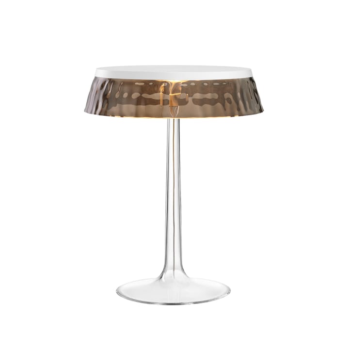 Bon Jour T table lamp - White, fumé lampshade - Flos