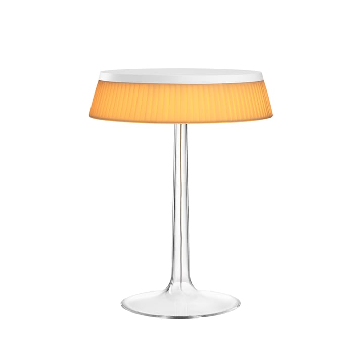 Bon Jour T table lamp - White, soft fabric lampshade - Flos