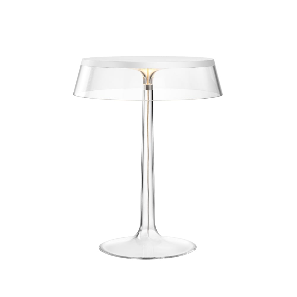 Flos Bon Jour T table lamp White, transparent lampshade