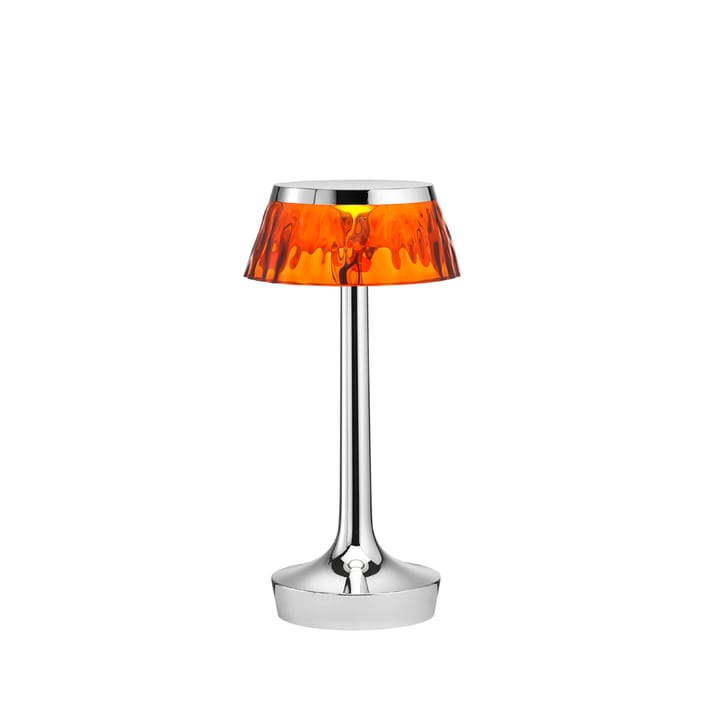 Bon Jour Unplugged table lamp - Chrome amber - Flos