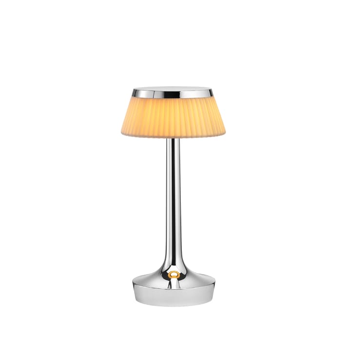 Bon Jour Unplugged table lamp - Chrome fabric - Flos