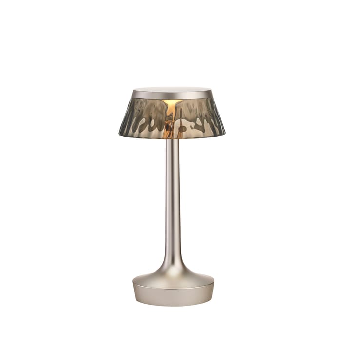 Bon Jour Unplugged table lamp - Matte chrome-fumée - Flos