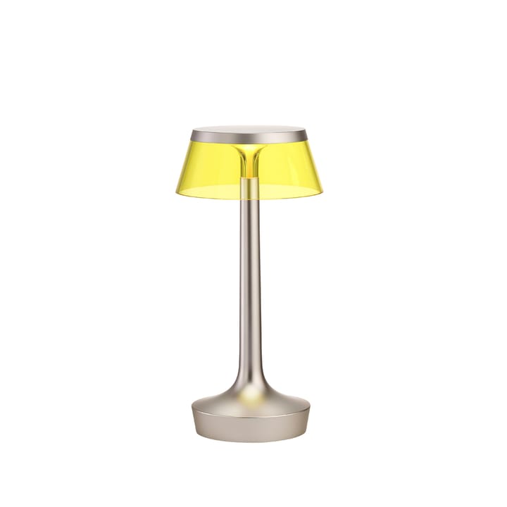 Bon Jour Unplugged table lamp - Matte chrome-yellow - Flos