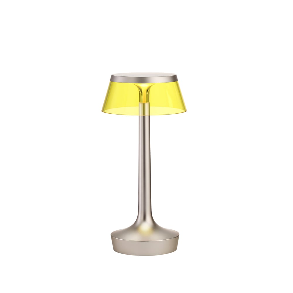 Flos Bon Jour Unplugged table lamp Matte chrome-yellow