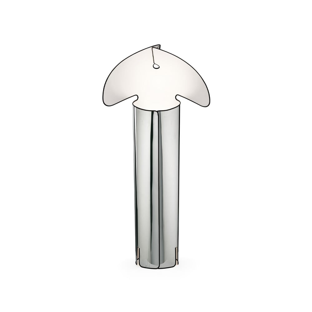 Flos Chiara F floor lamp Stainless steel, black edge