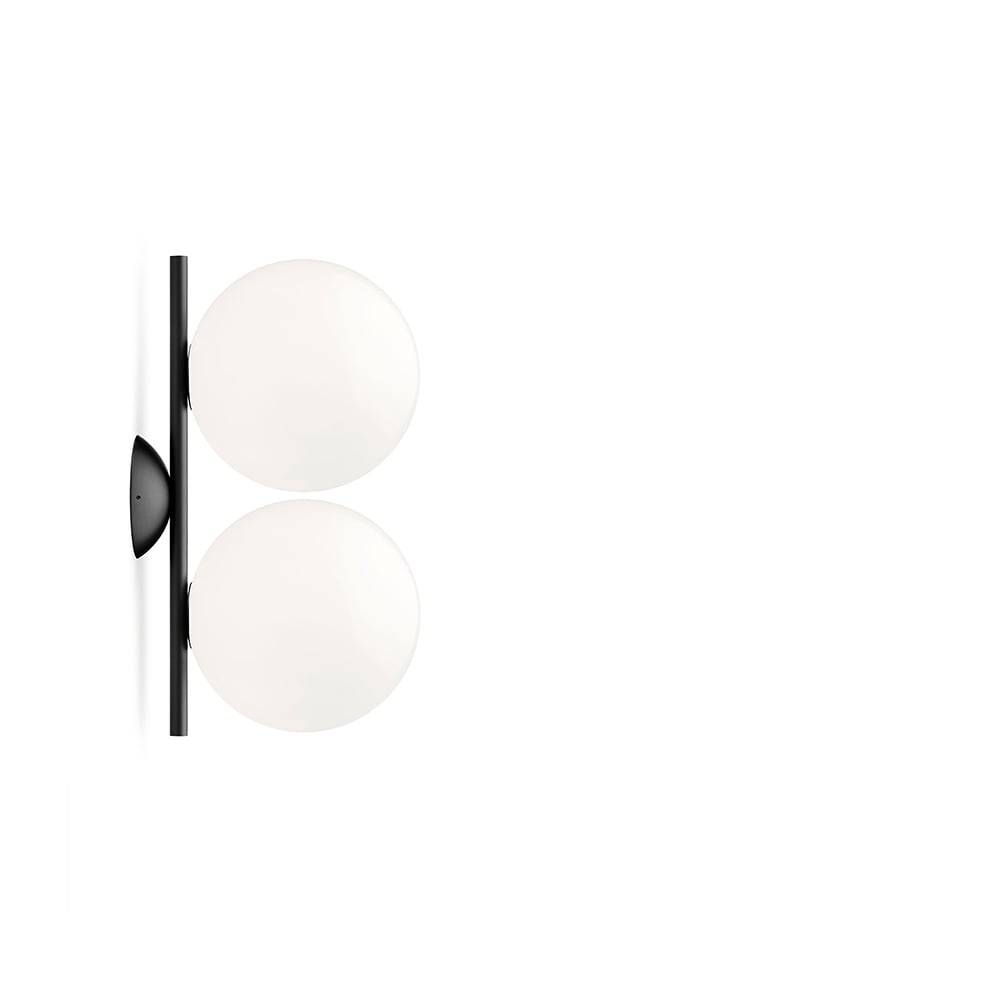 Flos IC lights C/W1 Double wall lamp Black, opal