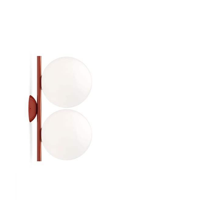 IC lights C/W1 Double wall lamp - Burgundy, opal - Flos