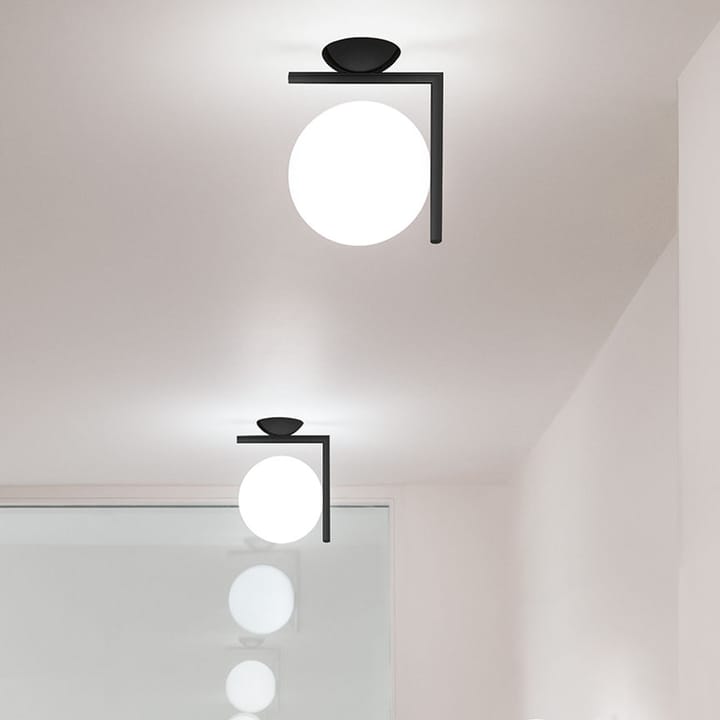 IC lights C/W1 wall lamp - Black, opal - Flos