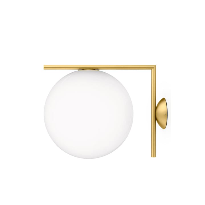 IC lights C/W1 wall lamp - Brushed brass, opal - Flos